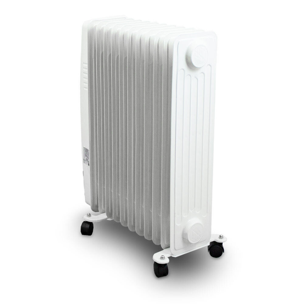 Elektrický olejový radiátor 2500W Bílý 11 žeber XXL BITUXX M18807